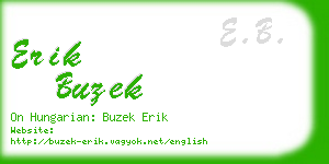 erik buzek business card